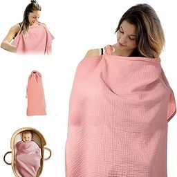 2 Pcs Nursing Cover for feeding, Feeding Covers for Nursing , 25.6*37.4 in Feeding Cover Discreet Nursing Cover, Include A nursing towel and a storage bagIdeal for Public Feeding and On-the-Go Convenience(Pink)-91