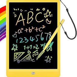 Proffisy LCD Writing Tablet, 10 inch Multicolor E-Note Pad for Kids Adults Drawing, Learning, Playing, Portable Handwriting Electronic Board for Home School Outdoor (Yellow)-image-96