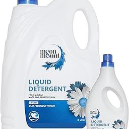 Moon & Mount liquid detergent, top load front load, detergent liquid for washing machine - balanced PH, Non-toxic 5+1L (Garden Valley)-29