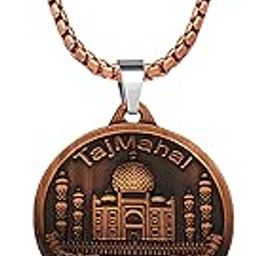Taj Mahal Metal Pendant With 22 Inch Box Stainless Steel Chain Bottle Opener | Keychain Necklace for Men & Women | Indian Souvenir Jewelry-image-103