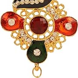 Casual Designer Fancy Saree pin for Women and Girls broches Brooch Golden Gold Silver in a Gift Box TNSAREE1009-image-90