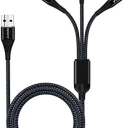 Unbreakable 3-in-1 Charging Cable | USB to Type-C, Micro USB & Lightning | 60W High-Speed Charging | Nylon Braided Multi Charging Cord | Compatible with Oneplus, Android, iPhone & More (Black)-24
