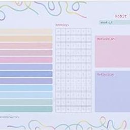 Scholar A5 Weekly Habit Tracker for Self-improvement and Building Habits (50 Sheets, 90 gsm Thick white paper, Glue Bound)-image-85
