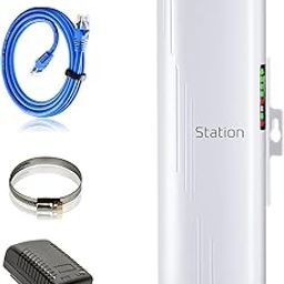 Wireless Bridge Point to Point Outdoor WiFi, Wireless Network Expansion Kit, Long Range High Speed 5G | 2 Units Bridge Kit Complete Pre-Configured - P2P 1000Mbps 5Km (SLAVE) (5K SINGLE SLAVE)-21