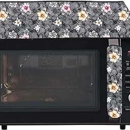 Wings Star Oven Top Cover for IFB 24 L Solo Microwave Oven (24PM2S) - Microwave Cover with 4 Utility Pockets and 1 Oven Handle Cover Design87-1