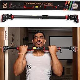 MAVS Pull Up Bar for Home - 73-95 cm Wall Mounted Without Screws or Drilling. Gym Exercise Bar for Kids. Hanging Rod for Height Increase-image-59