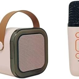 TD Creations Portable Karaoke Microphone & Bluetooth Speaker Set – Dual Mic System with LED Lights, Pink-image-108