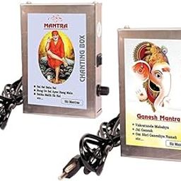 Combo of Shri Ganesh 6-in-1 & Sai Baba 6-in-1 Mantra Chanting Box (Metal)-11