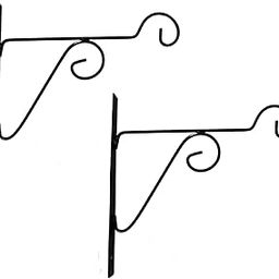 NAYRA Black Color Metal Wall Hanging Brackets for hanging Planters - Metal Hanging Hooks, Holder for Indoor Outdoor Planters Flower Pot Home décor Storage Organiser(Set of 2)-image-98