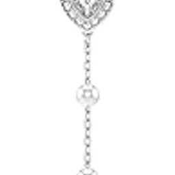 swarovski Ariana Grande Collection, Clear Crystal and Pearls, Rhodium Finish, Part of the Ariana Grande Jewelry Collection, Necklaces, Earrings and Bracelets, One Size, Tpu, Crystals, Crystal Pearl,, One Size,-picture-45