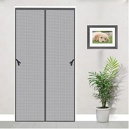 Shuban Fiberglass Mosquito Net for Door with Stay-Open Buckle (90 cm X 210 Cm, Grey) | Auto-Closing Insect Screen Full Frame Hook & Loop for All Door Types-image-54
