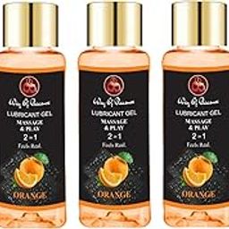 Way Of Pleasure Lube Massage&Lubricant Gel Water Based Lube||Non-Sticky|Orange Pack Of 5-26