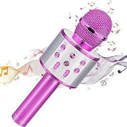 Kids Advance Handheld Wireless Singing Mike Multi-Function Bluetooth Karaoke Mic with Microphone Speaker for All Smart Phones (Pink)-image-26