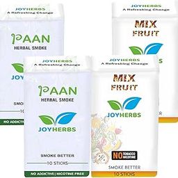 JOYHERBS Herbal Cigarettes 100% Tobacco And Nicotine Free Combo Pack Of Paan Flavour & Mix Fruit Flavour Smoke (40 Sticks) - Made with Ayurvedic Herbs(Tobacco Alternatives) | Non Addictive-image-82
