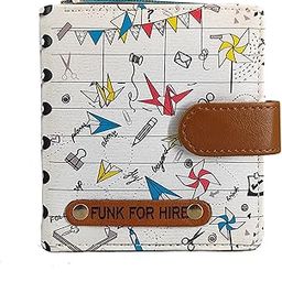 Women Origami Printed White Vegan Leather Wallet-15