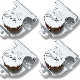 AuInn Ceiling Mount Single Pulley 1-1/2 Inch Wall Mount Pulley Ceiling Pulley for 3/8" Wire or Rope, 4 Packs-3