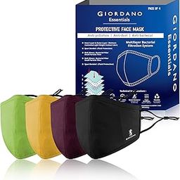 Giordano Lightweight Unisex Set of 4 Face Mask For Outdoor Protection, Super Breathable & Reusable Cloth-16