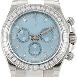 Luxury Diving Watch, Automatic Stainless Steel Band, Silver Sky Blue Dial, Water Resistant, Silver Color[6-Month Warranty] for-Men & Woman with [ Branded Box ]-image-44
