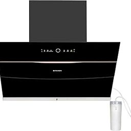 Faber Bolt 90cm 1500 m³/hr | Steam Clean Kitchen Chimney| Powerful Turbo Suction| Low Noise | Filterless| Touch & Gesture Control |5Yrs Product, 12Yrs Motor Warranty by Faber| HOOD BOLT FL SW SC BK 90-67