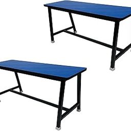 KITHANIA Garden/Patio/Living Room/Balcony/Lounge Bench Iron Pipe and Wooden top (2, Blue, Length Size 4Fit)-image-22