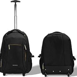 NOVEX Pacific 35 Litre Water Resistant Laptop Trolley Bags for Travel with 3 Compartments 15.6" Roller Case for Office Travel Bag for Men & Women | 2 Wheels Trolley Backpack Laptop-picture-14