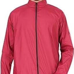 Polyster Men's Solid Maroon WindCheater Lightweight Jacket for Bikers, Cycling, Travelling-image-68