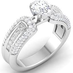 14k (585) White Gold Ring for Women-image-55