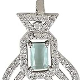 Silver Plated Beautiful AD & CZ Studded Crystal Maang Tikka for Women and Girls (T2108)-51