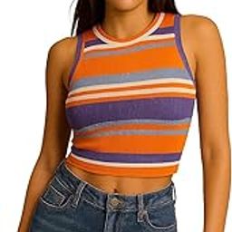 Women Ribbed Crop Top | Slim Fit Sleeveless Top | Stretchable Cotton Blend for All Day Comfort | Pack of 1-image-4