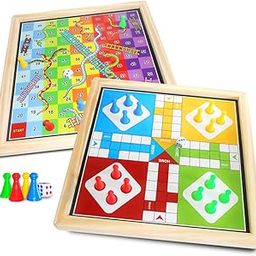Wembley 2in1 Ludo Snakes & Ladder Jumbo Wooden Game-image-62