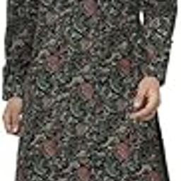 Men's Kurta Dhoti Set, Black Cotton Blend, Printed Regular Fit Mandarin Collar Full Sleeves-image-49