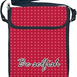 Rightgifting Canvas Fabric Sling Cross Body Travel Office Business Messenger Bag For Men & Women(24 * 33 CM, Red)-image-37