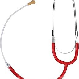 Hearing Aid Accessory, Volume Noise Detection Audiphones Stethoscope Binaural for Home Red-image-5