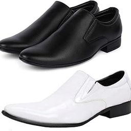 Stylish Trendy Formal Shoes/Party Shoes/ 2 Shoes Combo with Free Belt for Men and Boys (BAZAAR8820_VTR-401-Blk) Multicolor-image-93