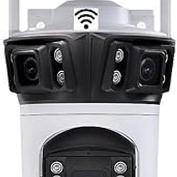 ElektroWelt Elektro WELT WiFi Full HD 3 Lens 3 Camera Live View Night Vision||Motion Tracking Security Camera (128 GB, 3 Channel)-73