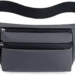 GUSTAVE® Waist Bag for Men Women, Stylish Side Bag for MenFanny Pack for Women for Outdoors Workout Traveling Casual Running Hiking Cycling (Grey)-image-68
