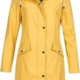 Women Hiking Hooded Jacket Outdoor Sport Coat Waterproof Hooded Raincoat M Yellow | Clothing Shoes & Accessories | Womens Clothing | Coats & Jackets-picture-47