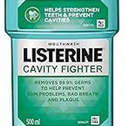 Listerine Cavity Fighter Mouthwash Liquid, Removes 99.9% Germs, prevents cavities, 500ml-image-47