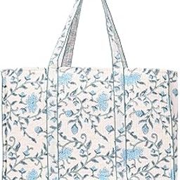Cotton Printed Tote Bag, Hand Bag | Quilted Hand Printed Women's Carry Bag, Shopping Tote Bags | Ecofriendly Cotton Tote Bags, Comfortable and Trendy Design-image-29
