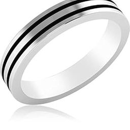 92.5 Sterling Pure Silver American Best Promise Band Ring for Women and Men-image-27