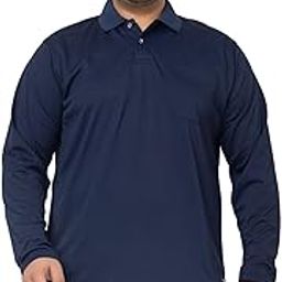 Polo Neck Plus Size Full Sleeves Men's Tshirts-image-91