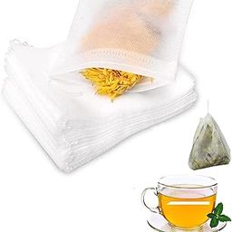 200Pcs Filter Paper, Pack Empty Disposable Tea Bags for Loose Leaf Teas, 5x7cm Drawstring Infuser Bags for Travel, Office, Home Use, Compatible with Cups, Pots, Water Bottles-image-44