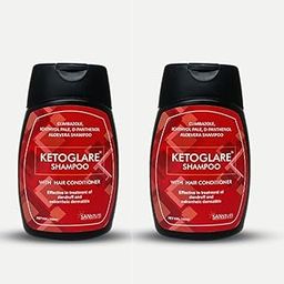 Ketoglare Anti Dandruff Hair Shampoo, Seborrheic Dermatitis and Scalp Psoriasis Shampoo, Reduces Dandruff & Soothes Itchy Scalp |Paraben-Free Formula for Silky, Smooth & Vibrant Hair 100ml (Pack of 2)-picture-14