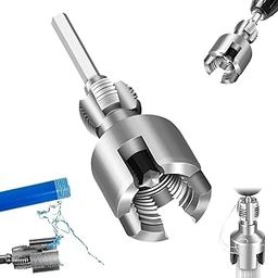 UpToDateTools Integrated Internal & External Pipe Threading Tool, Pipe Thread Cutting Tool, Electric Drill Compatible PVC Pipe Threader Kit, for Plastic PPR Pipe 3/4"-24