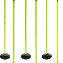Ananya Sports Agility Poles Set Detachable (Pack of 6 Poles with 6 Rubber Base) Sports Trainning Speed Pole Slalom Poles with Rubber Base Sport Traning Equipment-26