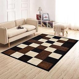 ENYRA Anti-Skid Polyester Carpet for Living Room 4X6 Feet | Printed Design Indoor Floor Rugs | Soft Carpet Rug for Bedroom/Living Room/Home with Anti Slip Backing-image-47