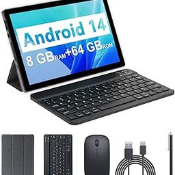 10 inch Android 13 tablet, 10GB RAM+64GB ROM tablets with keyboard/mouse/case/stylus, 1.8GHz quad-core processor tablet, 8MP camera, 6000mAh battery,-62