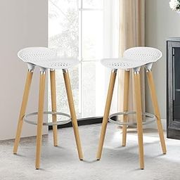 Creative Fix Bar Stool for Living Rooms, Dining Rooms, Lobby, Reception, Waiting Rooms and banquets. | (Pack of 2) (White)-picture-30