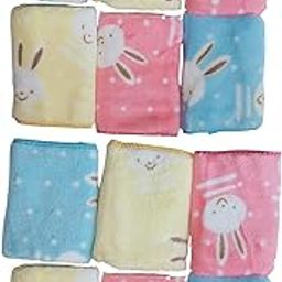 Microfiber Face Towel Handkerchief Rumal 350GSM Extra Soft and Super Absorbent Printed Face Towels for girls Women's, Kids and Newborn Babies Set of 6 Multicolor-image-72