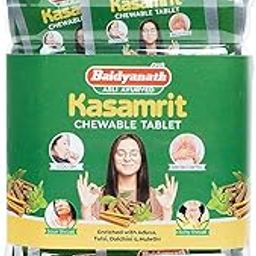 Baidyanath Kasamrit Chewable Tablet | Helpful in Cough, Sore throat | 100 pack |-image-71